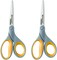 Soft Handle Titanium Bonded Scissors For Office & Home, Gray/Yellow, 4 Pack